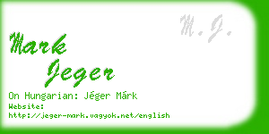 mark jeger business card