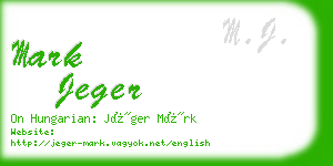 mark jeger business card